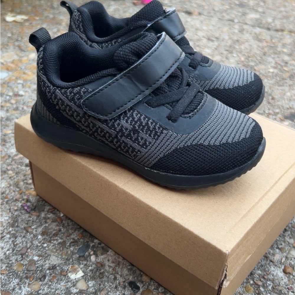 Kids Black and Gray Sneakers